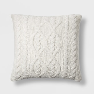 Threshold™ - Chunky Chenille Cable Knit Oversize Square Throw Pillow 