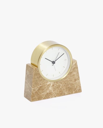 Tabletop Clock With Marble Stand