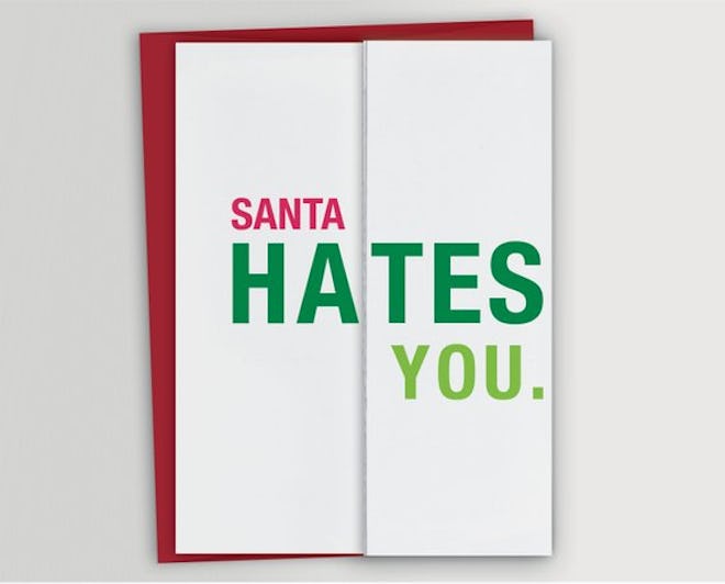 'Santa Hates You' Card