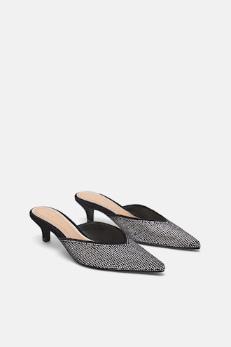 Sparkly Heeled Mules 