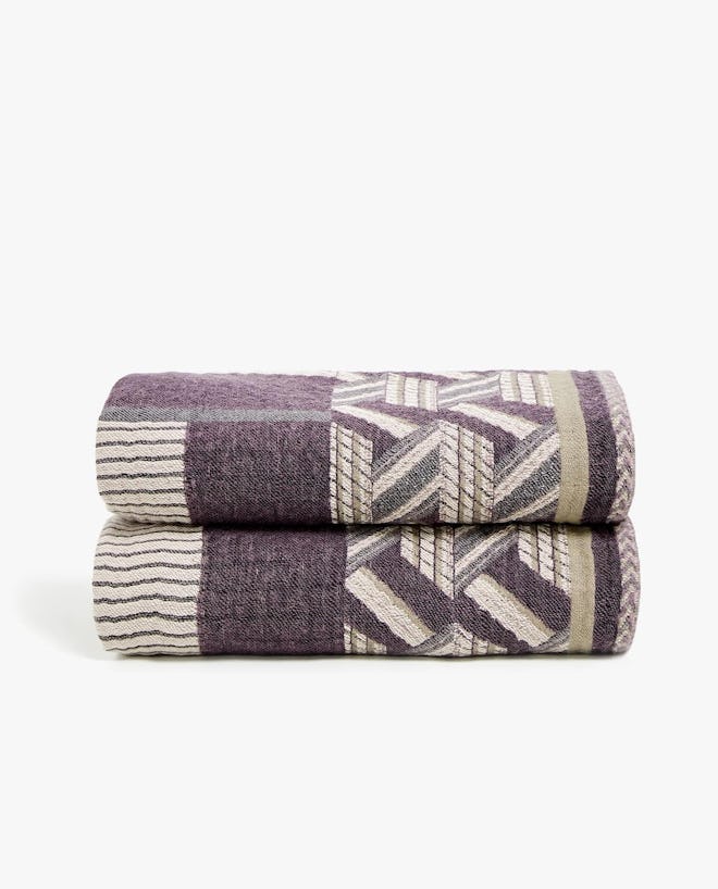 Jacquard Wool and Cotton Blanket