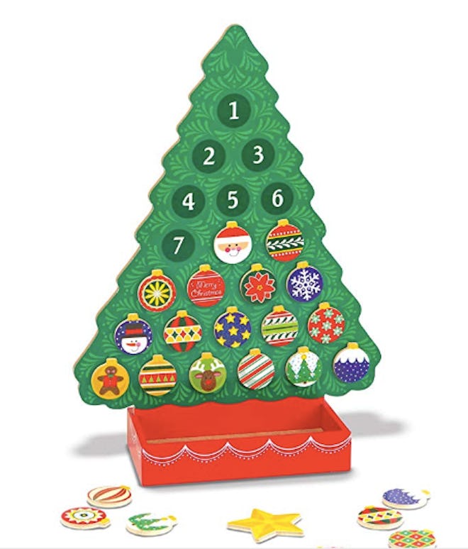 Melissa & Doug Countdown to Christmas Wooden Advent Calendar Magnetic Tree