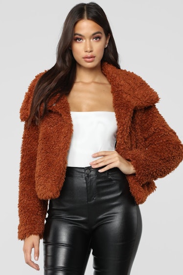 Furry Chilly Jacket - Cognac