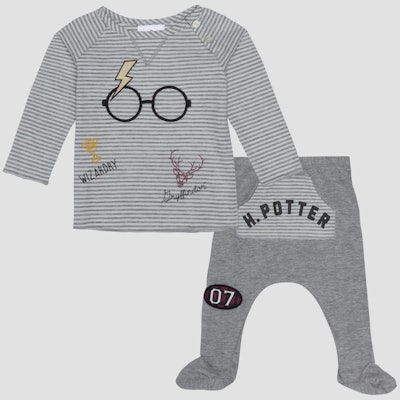 Harry Potter Long Sleeve T-Shirt and Footed Joggers