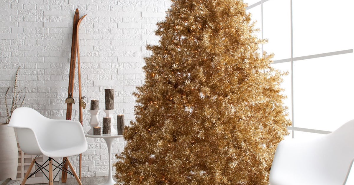 Champagne Christmas Trees Are Actually Stunning & Your Standard Green Champagne Christmas Trees