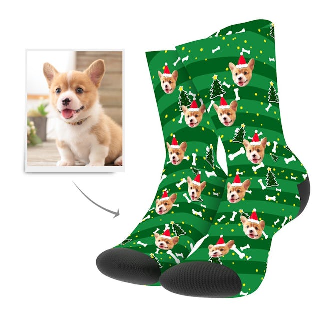 Custom Christmas Dog Socks