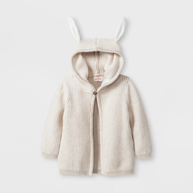 Cardigan Sweater with Bunny Ears