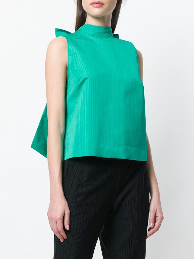 Giant Bow Sleeveless Blouse