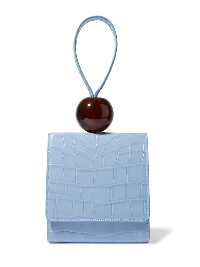 Ball Croc-Effect Leather Tote