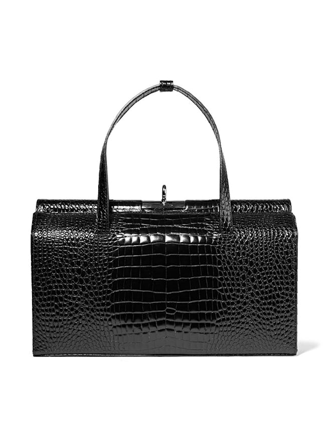 Margot Croc-Effect Leather Tote