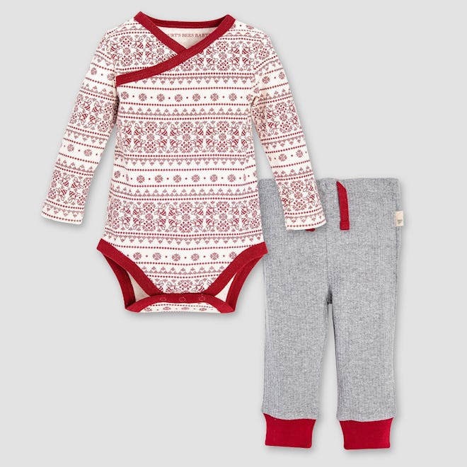 Fair Isle Kimono Bodysuit & Pants