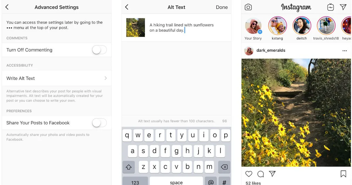 Instagram Text Feature Instagram's New Text To Speech Accessibility Feature Will Help You ...