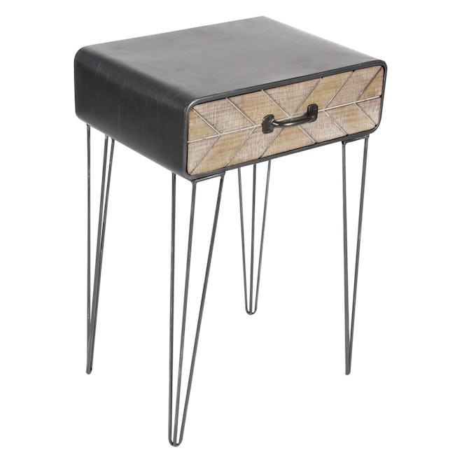 Olivia & May Metal and Wood End Table
