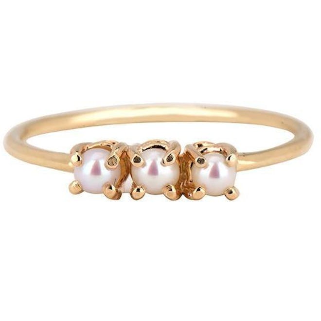 Tri Pearl Ring