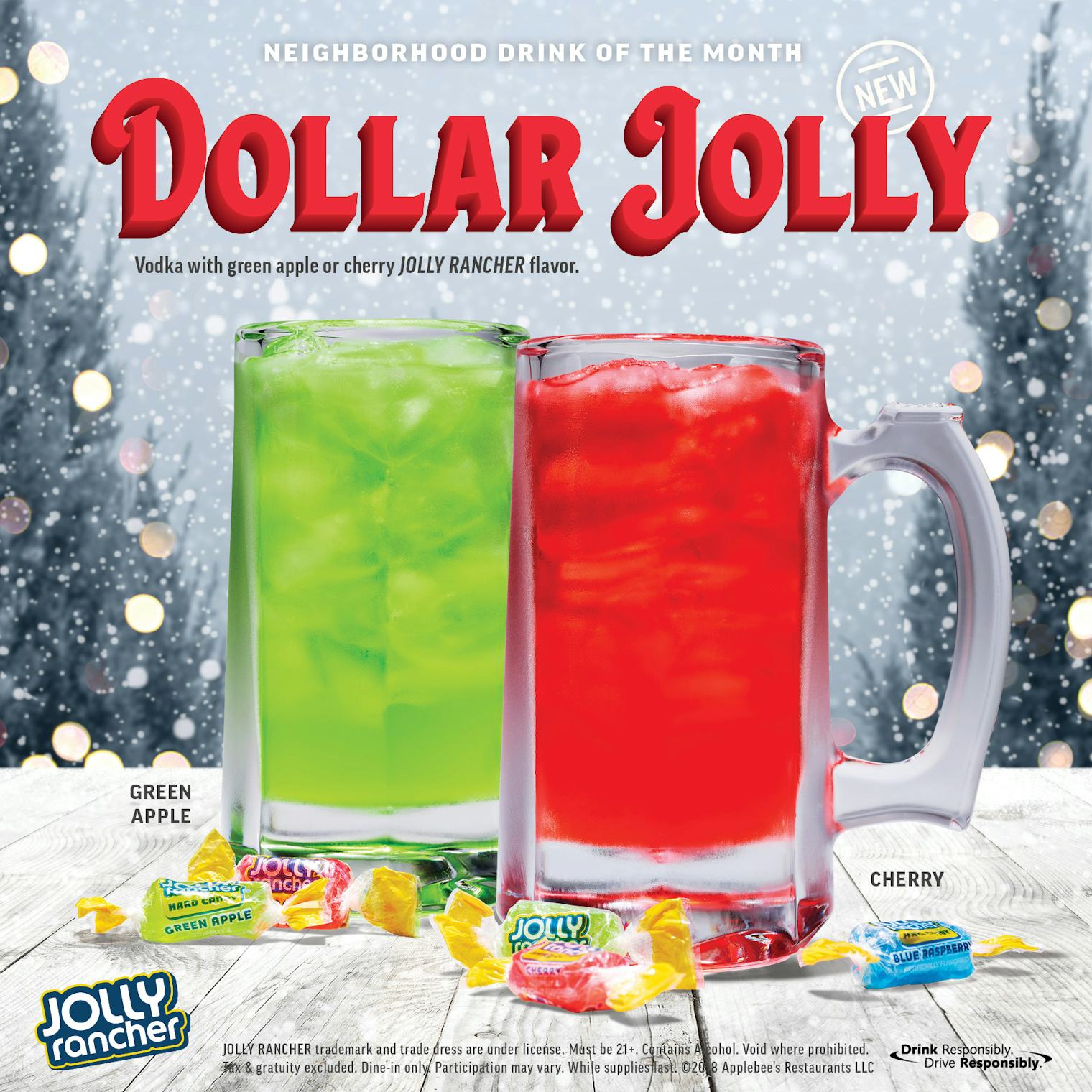 Applebee's Dollar Jolly Is The Neighborhood Drink Of The Month For December & It Comes In 2 Flavors
