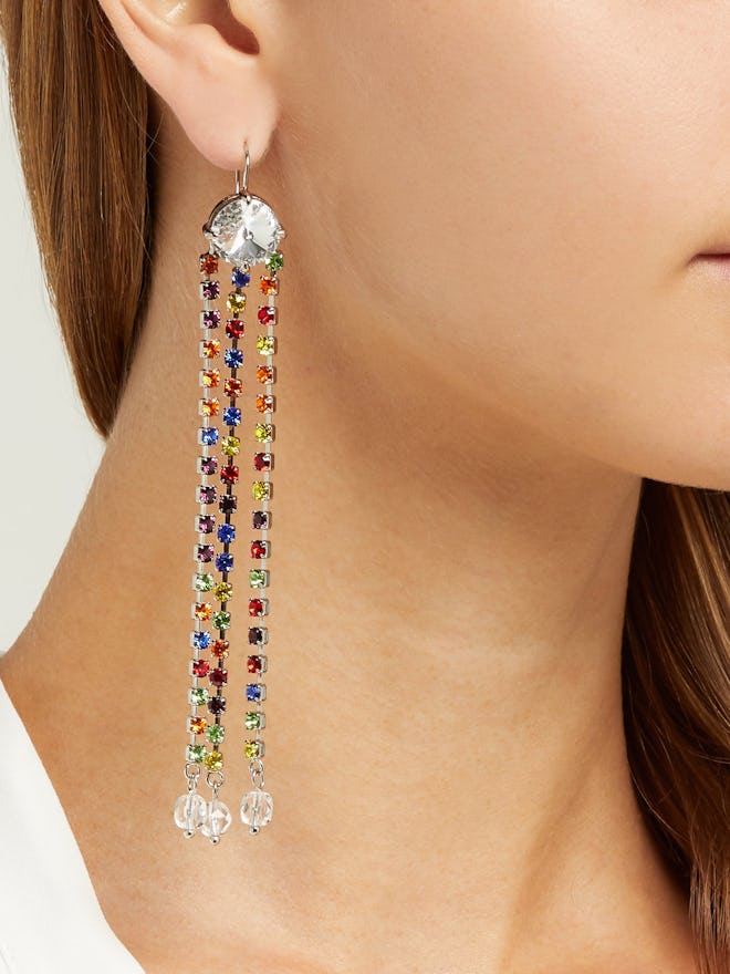 Crystal Tassel Drop Earrings