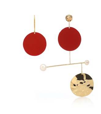 Mobile Rouge Gold Earrings