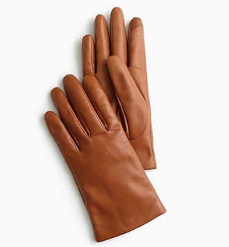 Cashmere-Lined Leather Tech Gloves