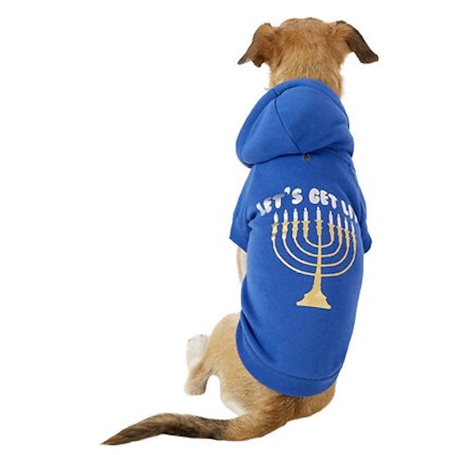 Let's Get Lit Menorah Dog Sweater