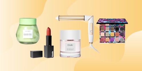 Beauty Products that are perfect for a holiday wishlist, skin cream, lipstick, and a makeup pallet 