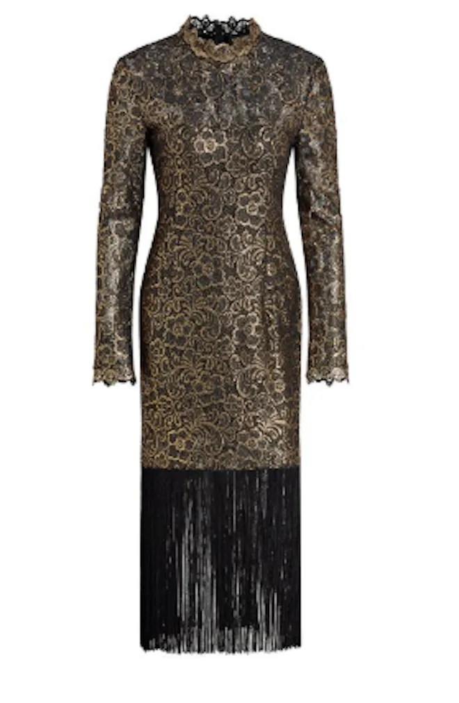rachel zoe metallic hunter dress Rachel Zoe Metallic Hunter Dress Size 2 Gold