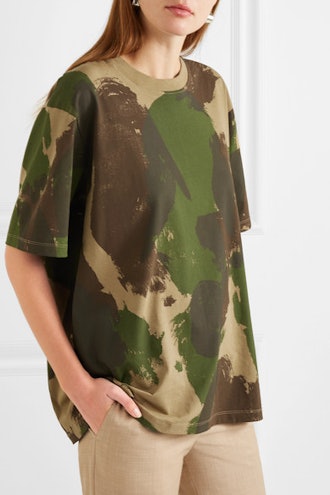 Camouflage-Print Cotton-Jersey T-Shirt
