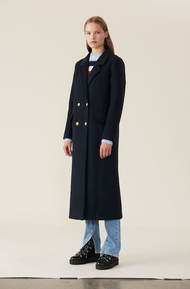 Check Wool Coat