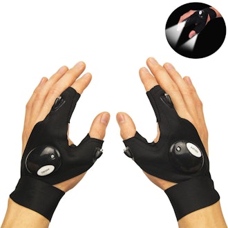 Coroler Fingerless LED Flashlight Gloves