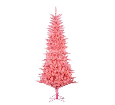 Pre-Lit Artificial Christmas Tree Pink Tuscany Tinsel Tree