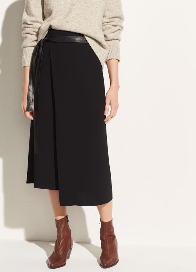 Belted Wrap Skirt