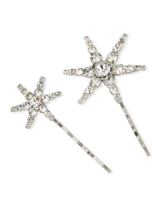 Orion Swarovski Crystal Star Bobby Pins, Set of 2