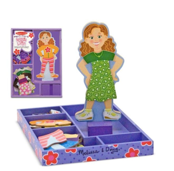 Maggie Leigh Magnetic Wooden Dress-Up Doll Pretend Play Set 