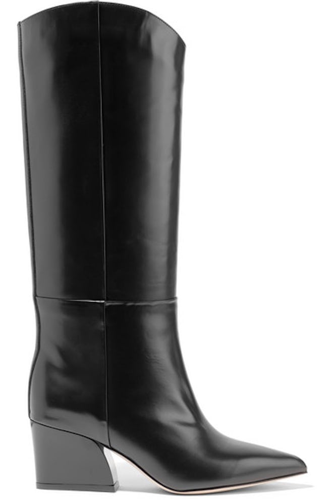 Glossed Knee High Boots 