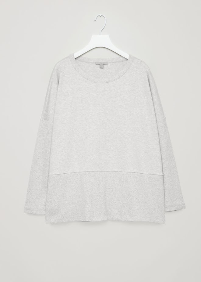 COS Cocoon Ribbed-Jersey Top