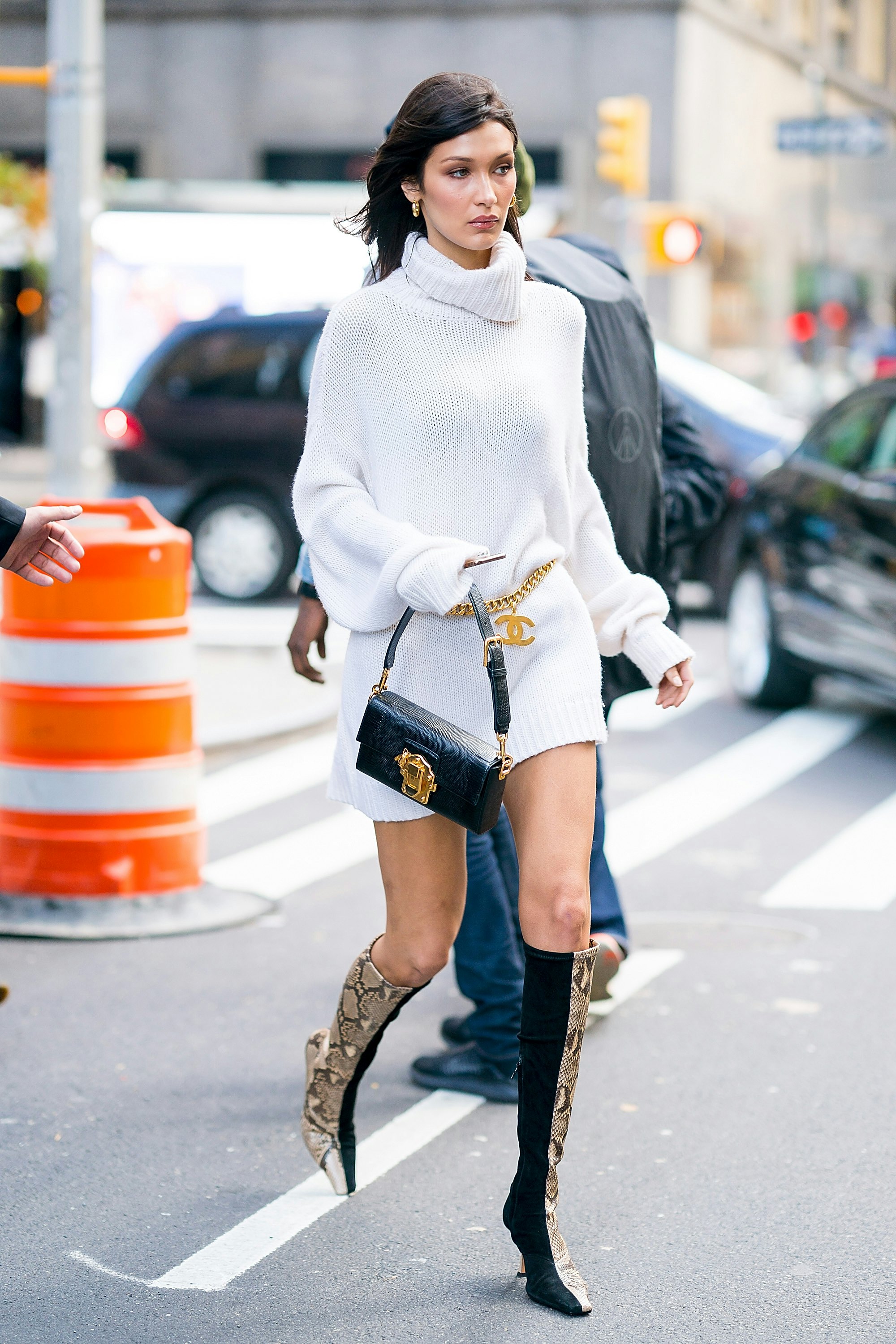 Bella Hadid's Snakeskin Boots Are An 