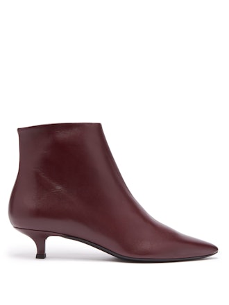 Coco Point-Toe Leather Ankle Boots