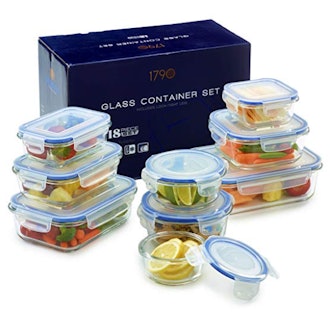 1790 18-Piece Glass Food Storage Container Set