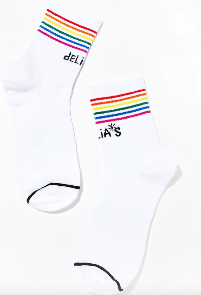 Fun All Day Rainbow Stripe Socks