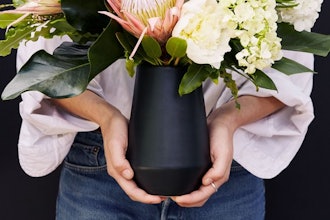 Amy Hamley Ceramics Black Porcelain Vase