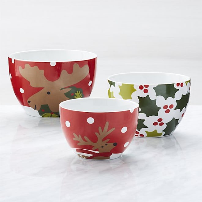 Holiday Critters Bowls, Set of 3