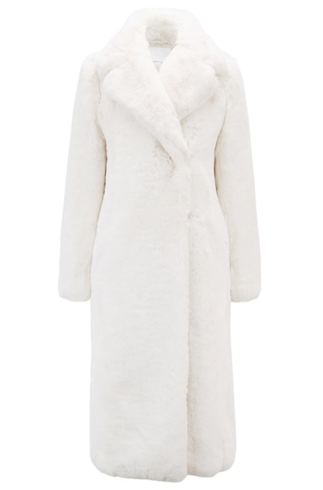 Faux-Fur Coat With Oversized Lapels