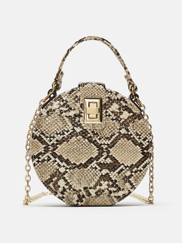 Snakeskin on sale circle bag