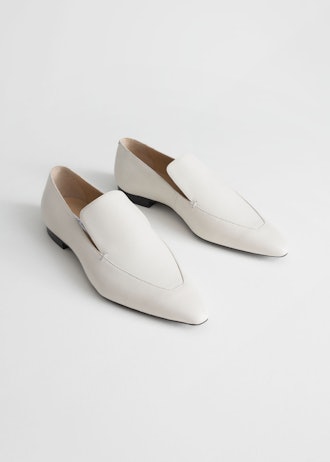Pointed Leather Loafers