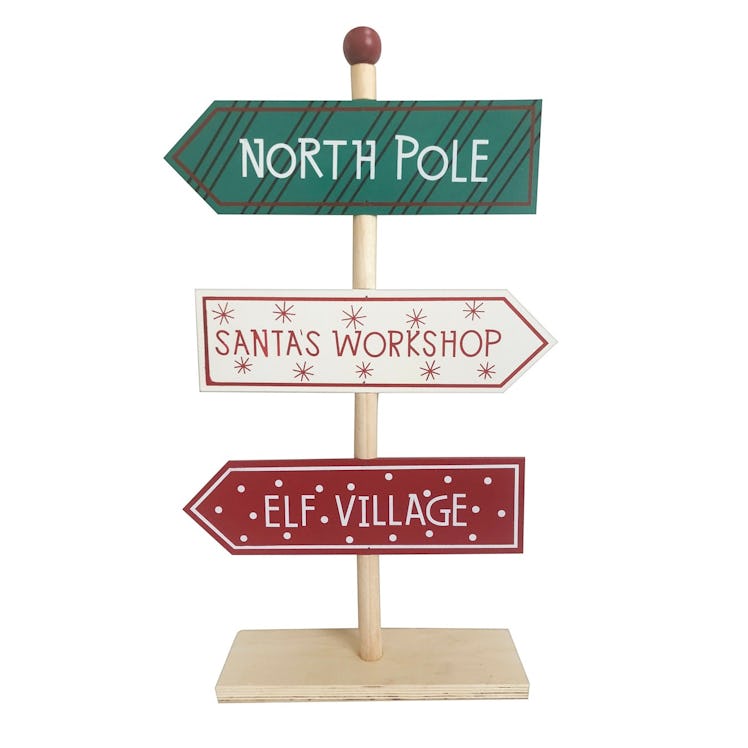 North Pole Standing Sign
