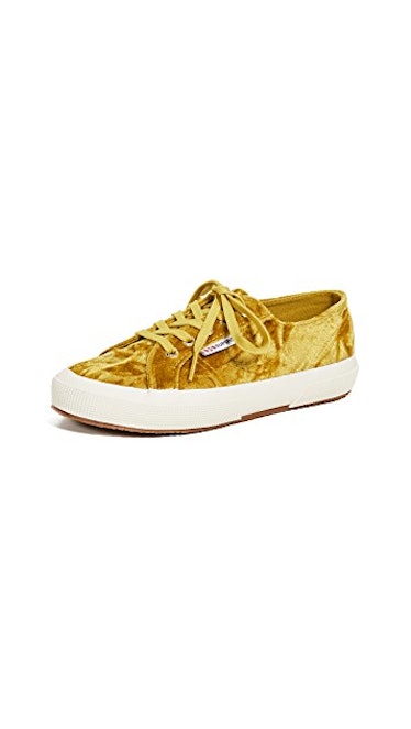 Superga 2750 Crushed Velvet Lace Up Sneakers  