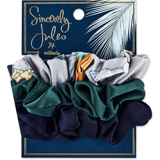 Sincerely Jules by Scünci Satin & Printed Scrunchies - 3pk