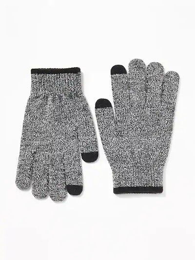 Sweater-Knit Text-Friendly Gloves for Boys