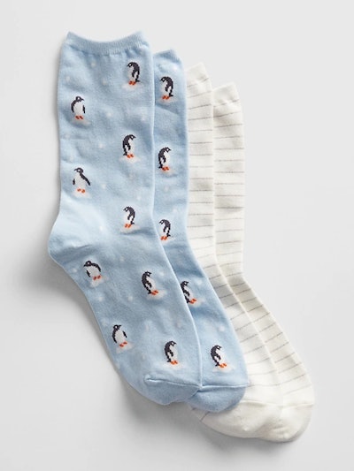 Pattern Crew Socks (2-Pack)