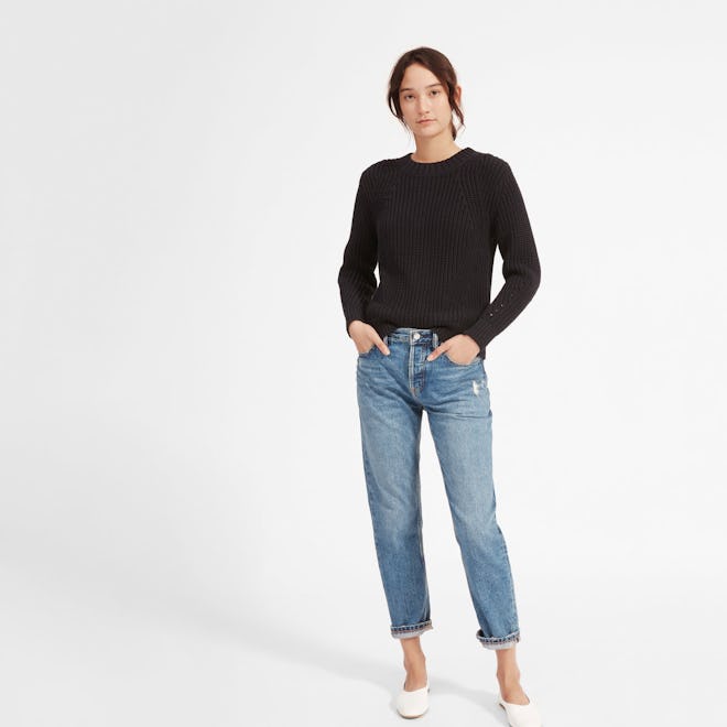 The Relaxed Boyfriend Jean in Distressed Blue