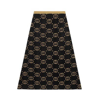Wool skirt with GG motif